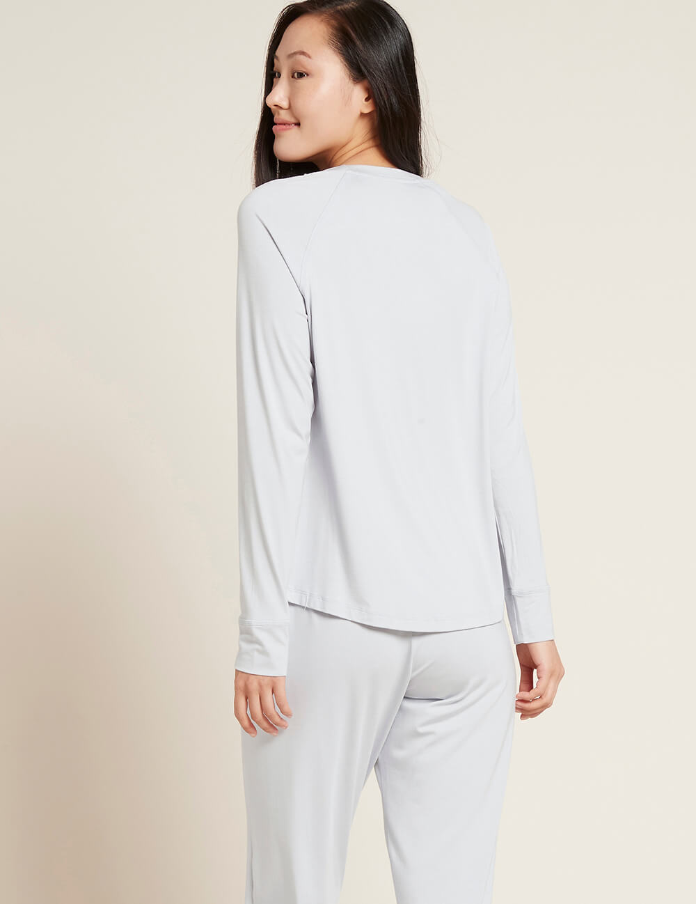 Dámské světle šedé tričko Boody Goodnight Raglan Sleep Top
