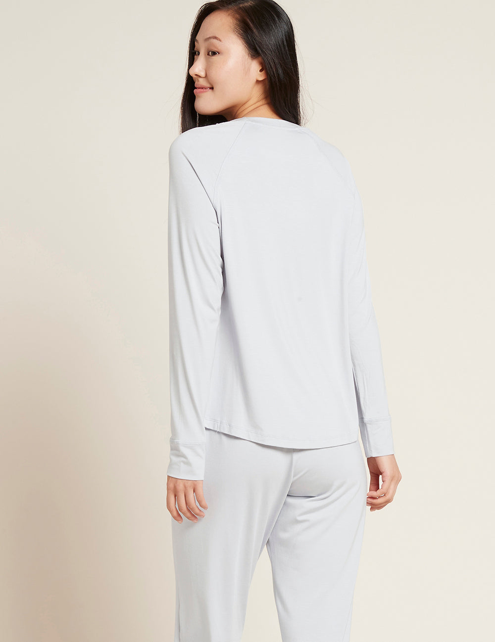 Dámské světle šedé tričko Boody Goodnight Raglan Sleep Top