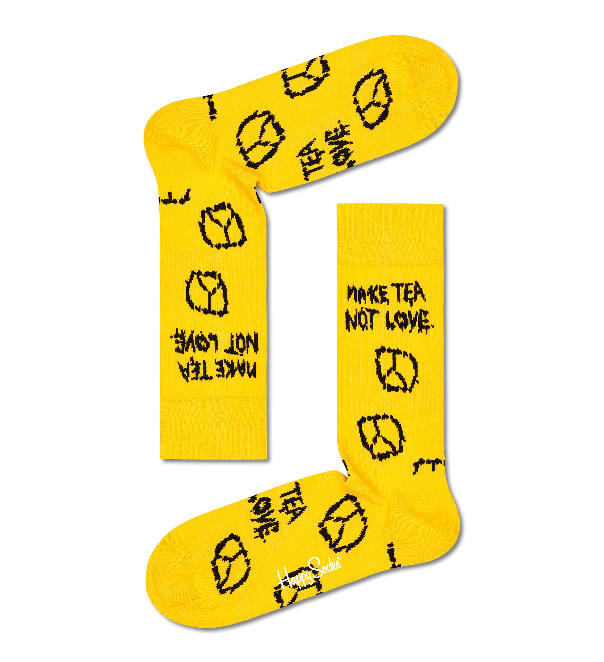 Žluté ponožky Happy Socks x Monty Python, vzor Hells Grannies