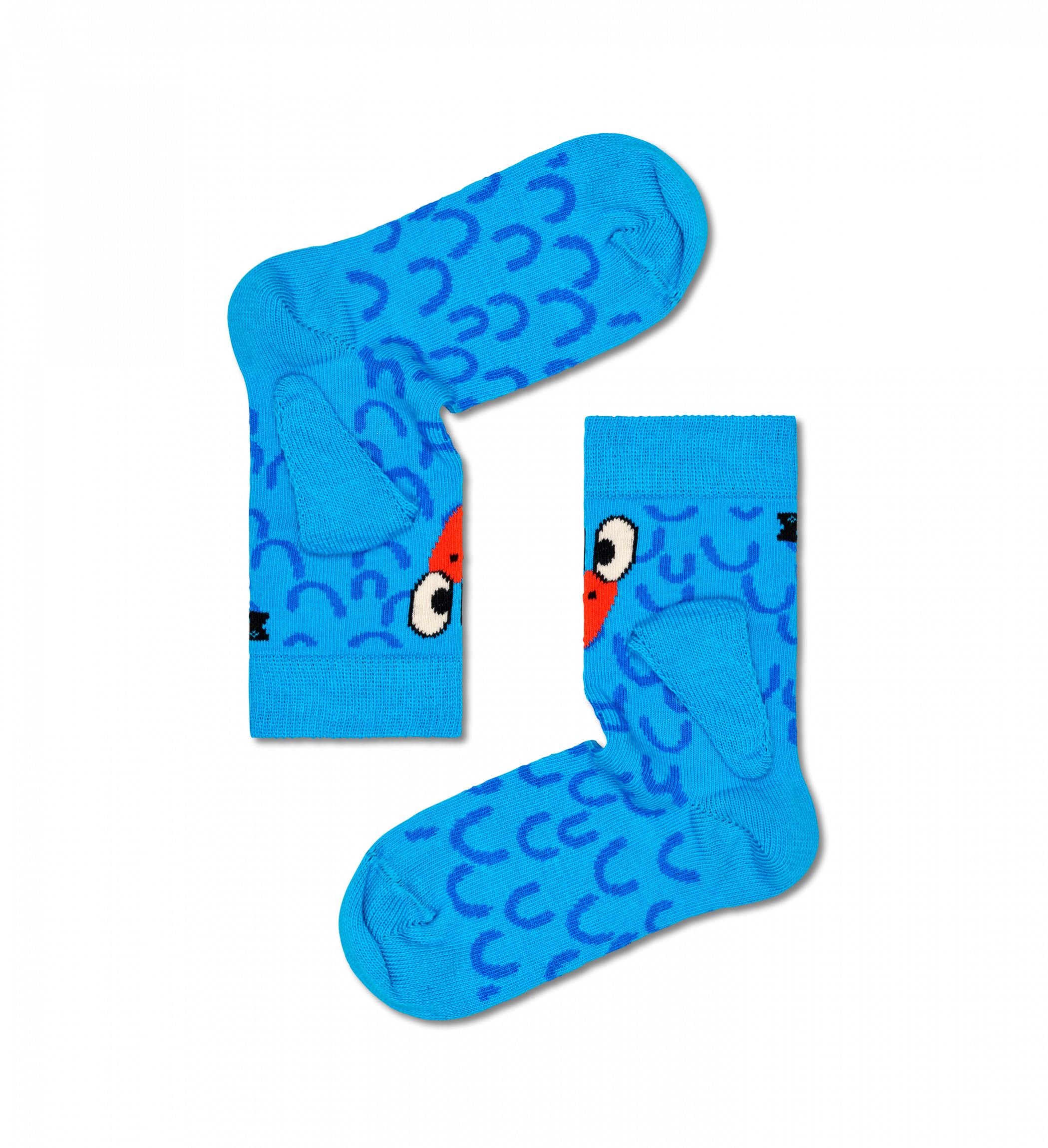 Dětské modré ponožky Happy Socks s ptáčkem, vzor Blue Bird