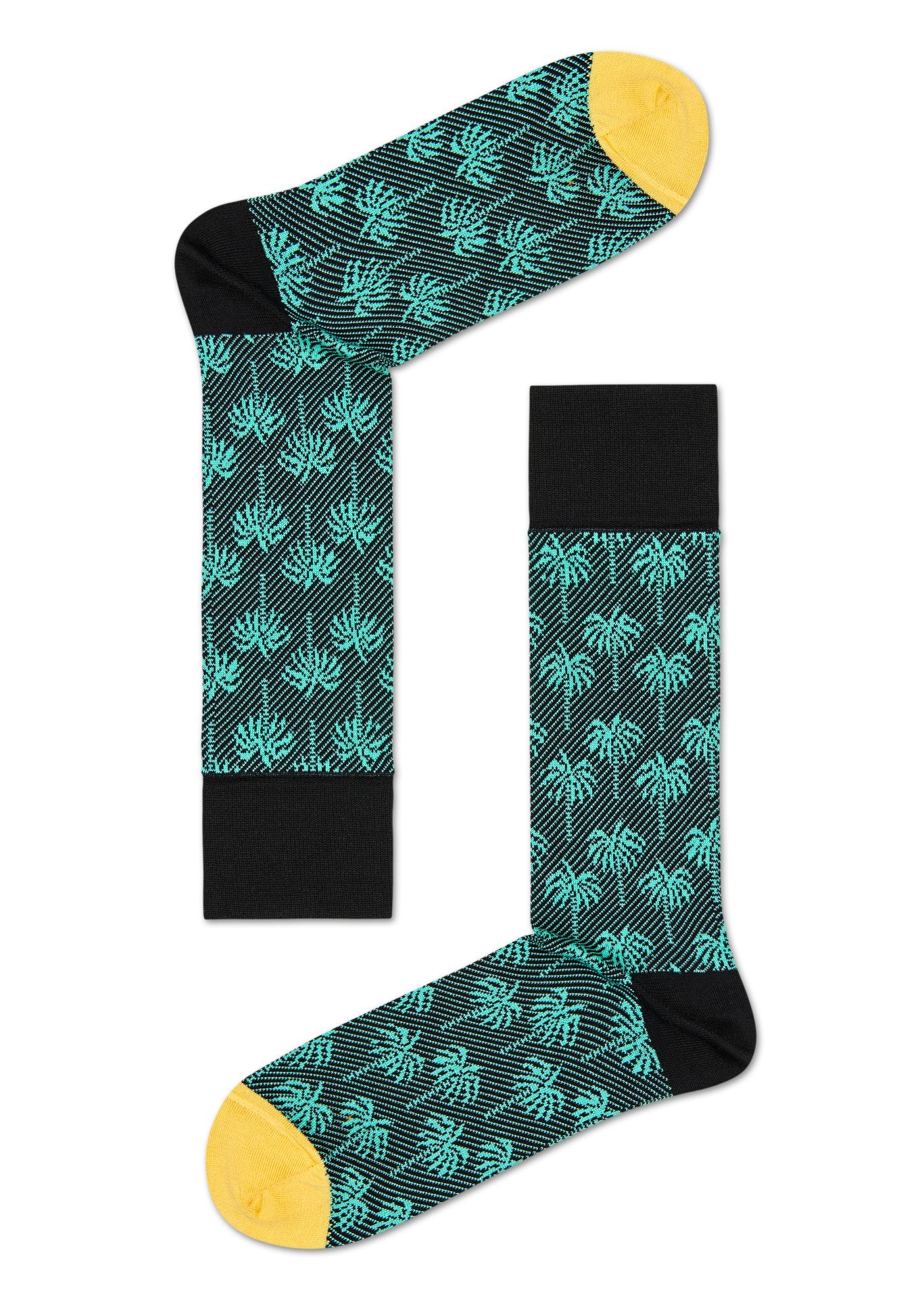 Zelené ponožky Happy Socks, vzor Palm // KOLEKCE DRESSED