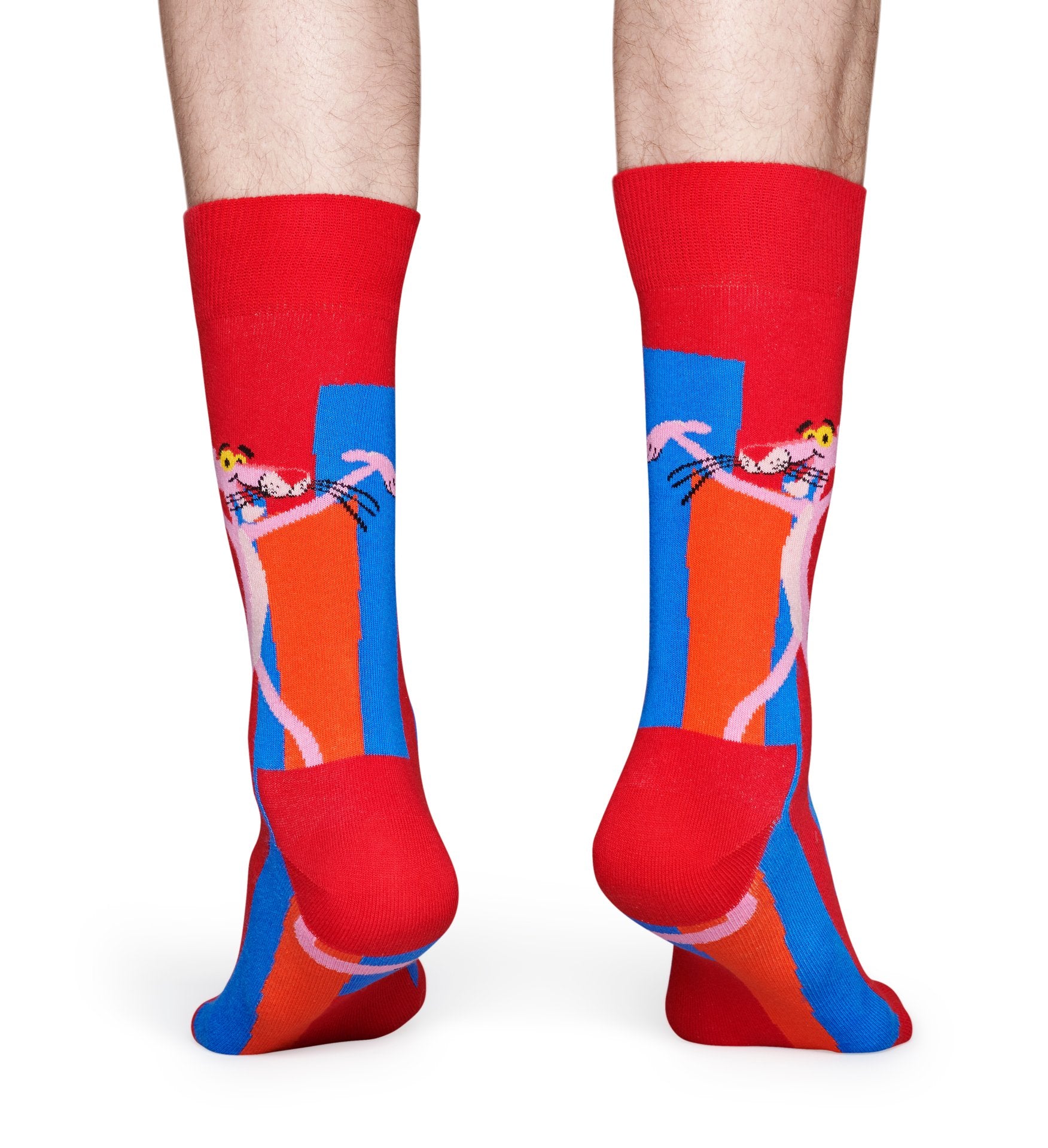 Červeno-modré ponožky z kolekce Happy Socks x Pink Panther, vzor Smile Pretty, Say Pink