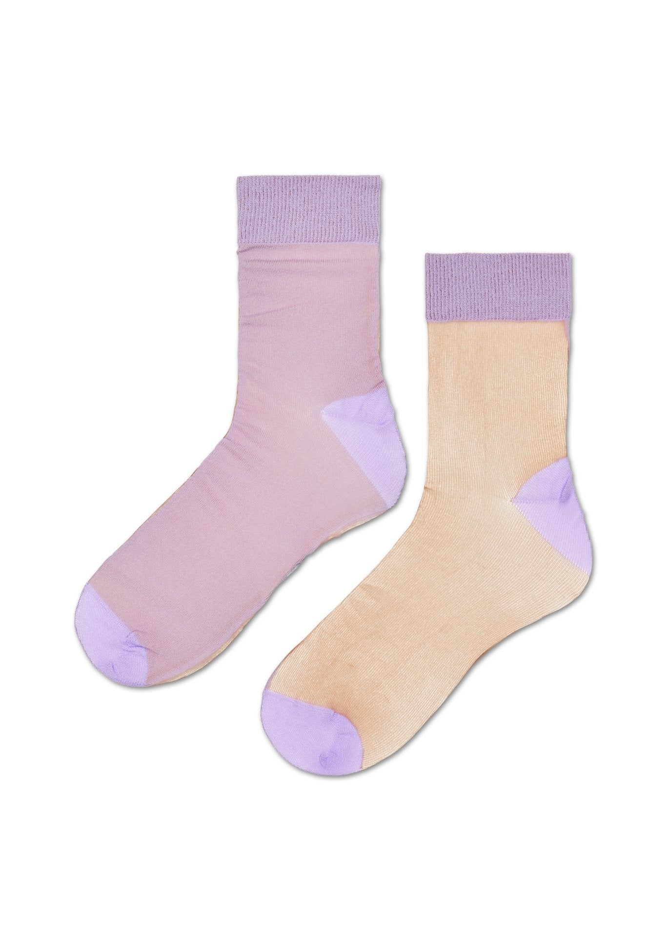 Dámské fialovo-tělové ponožky Happy Socks Filippa // kolekce Hysteria