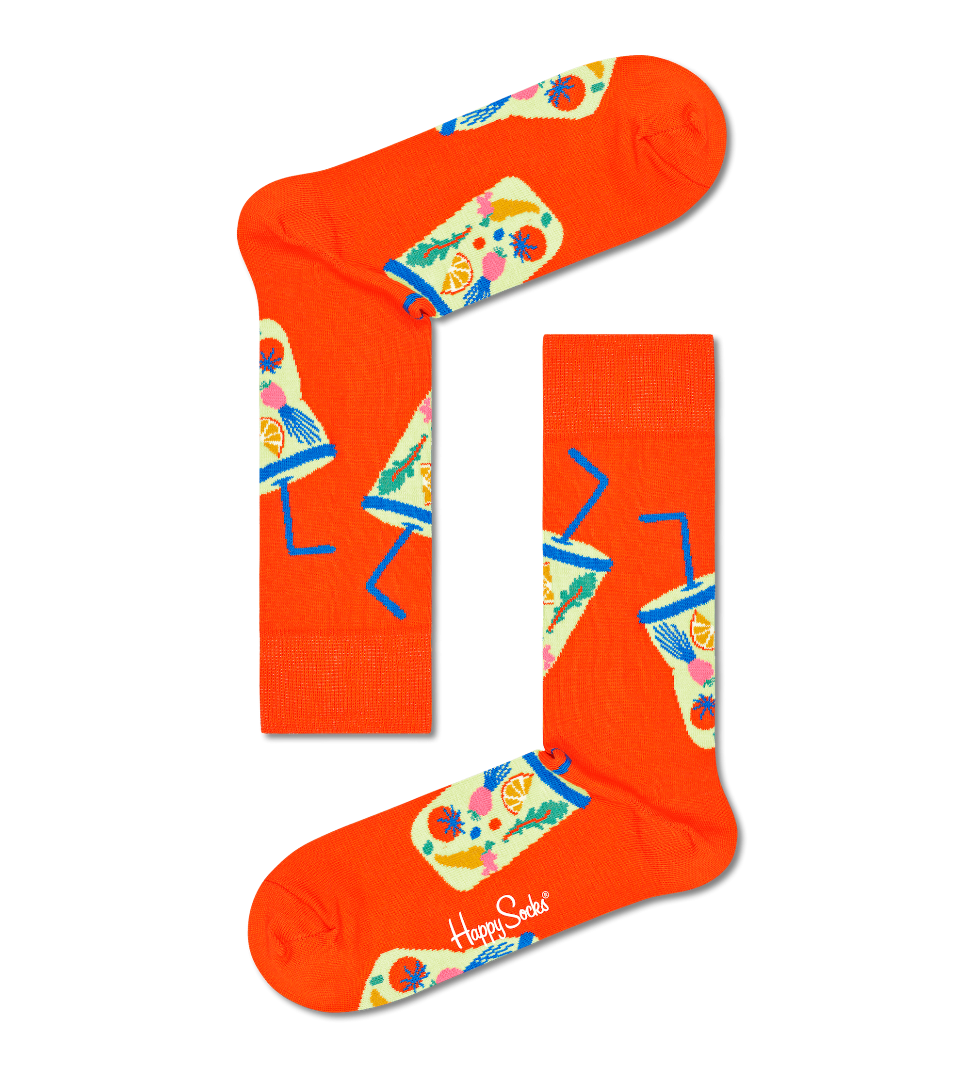 Oranžové ponožky Happy Socks, vzor Smoothie