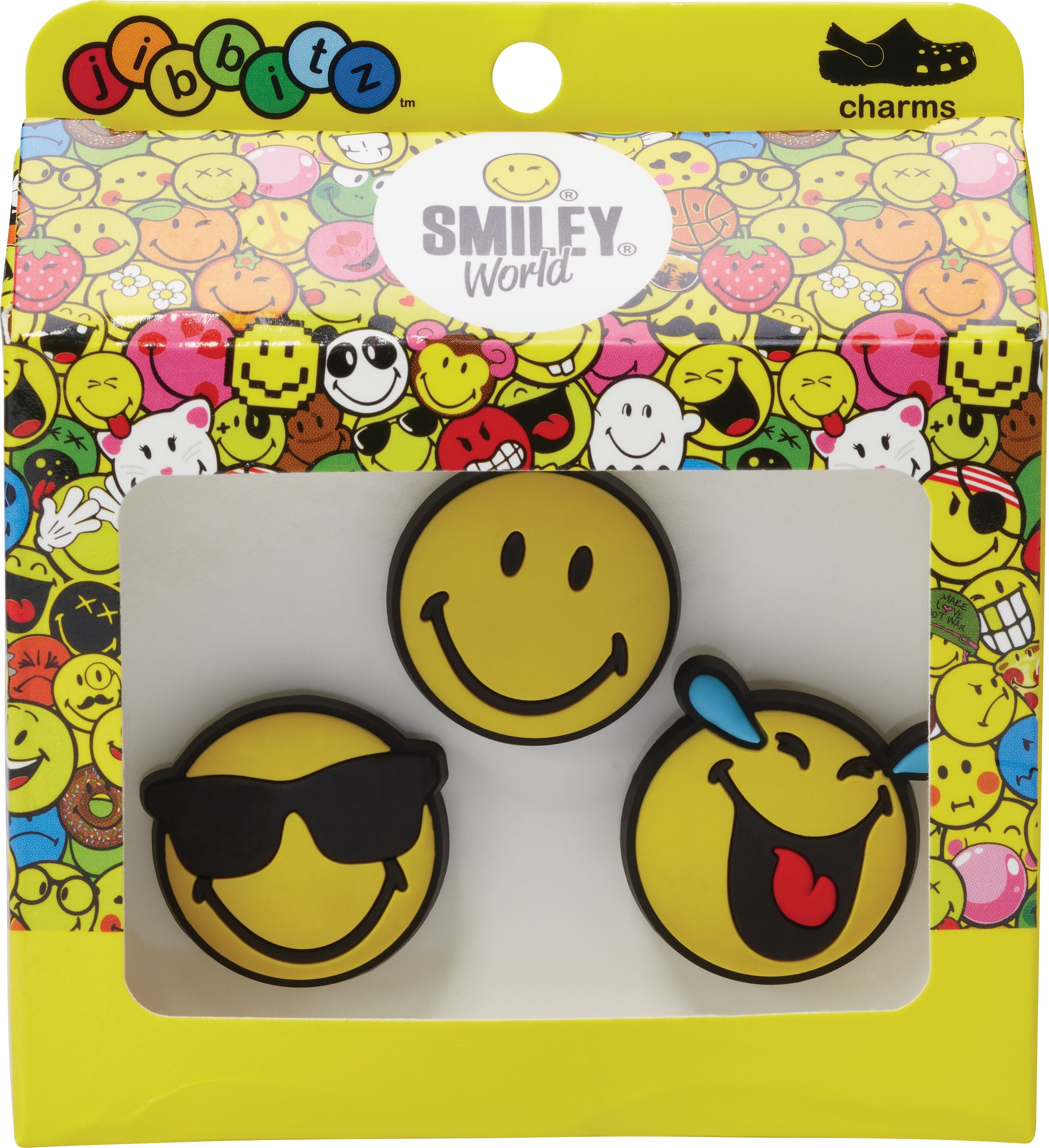 Odznáček Jibbitz - Smiley Brand Cool 3-Pack