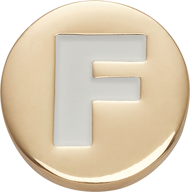Odznáček Jibbitz - Gold Letter F