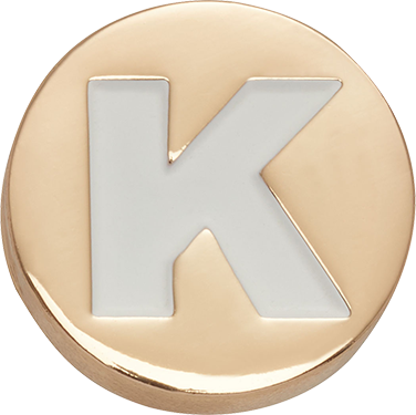 Odznáček Jibbitz - Gold Letter K