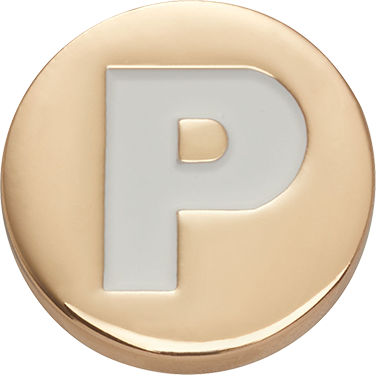Odznáček Jibbitz - Gold Letter P