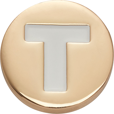 Odznáček Jibbitz - Gold Letter T