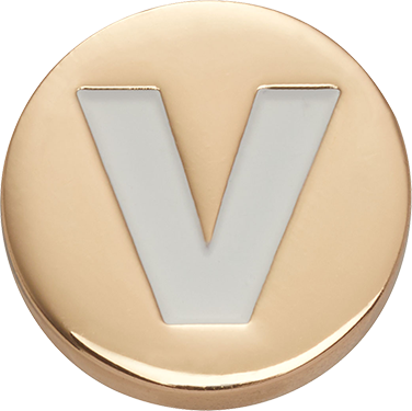 Odznáček Jibbitz - Gold Letter V