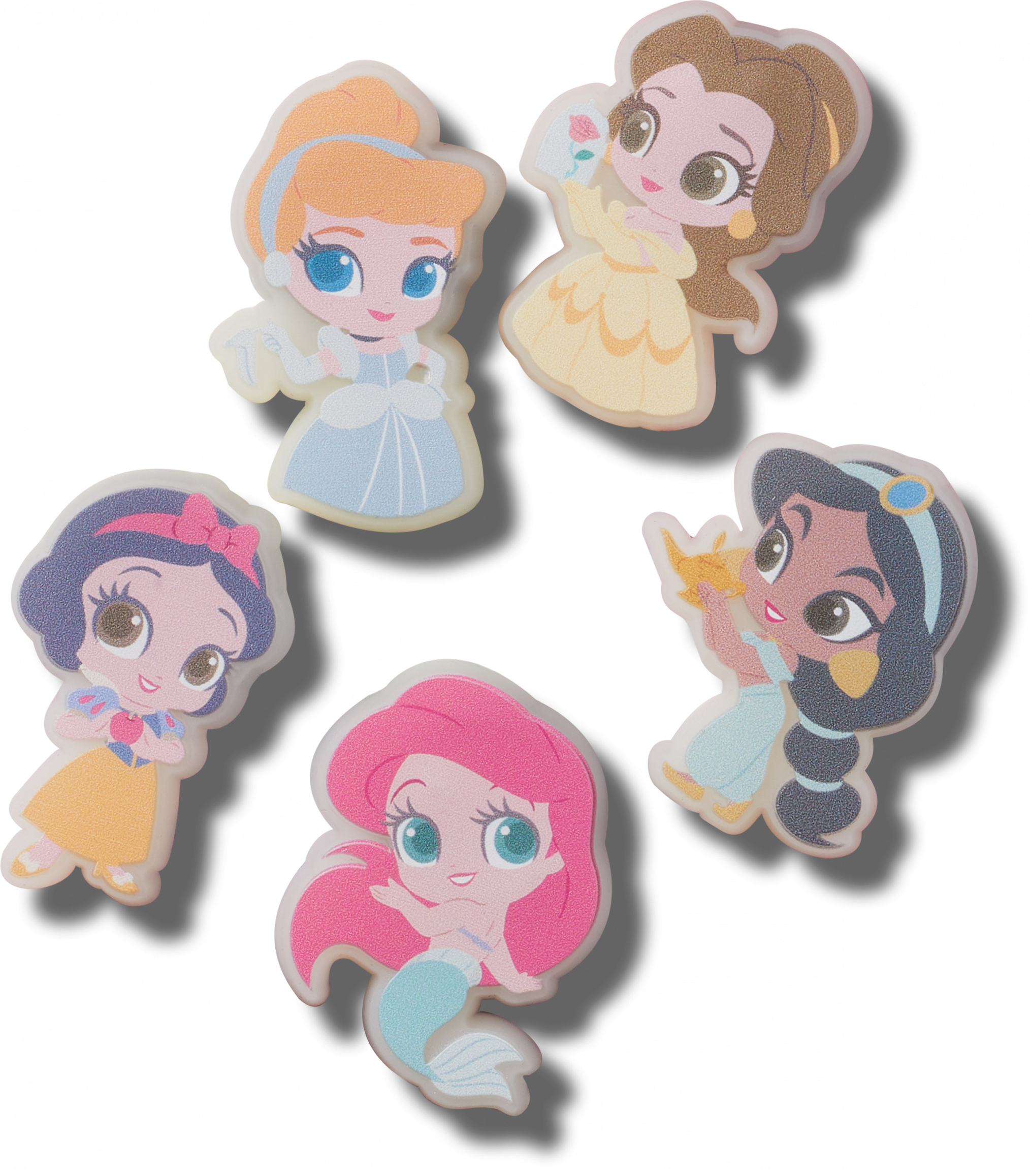 Odznáčky Jibbitz - Disney Princess LED - 5 ks