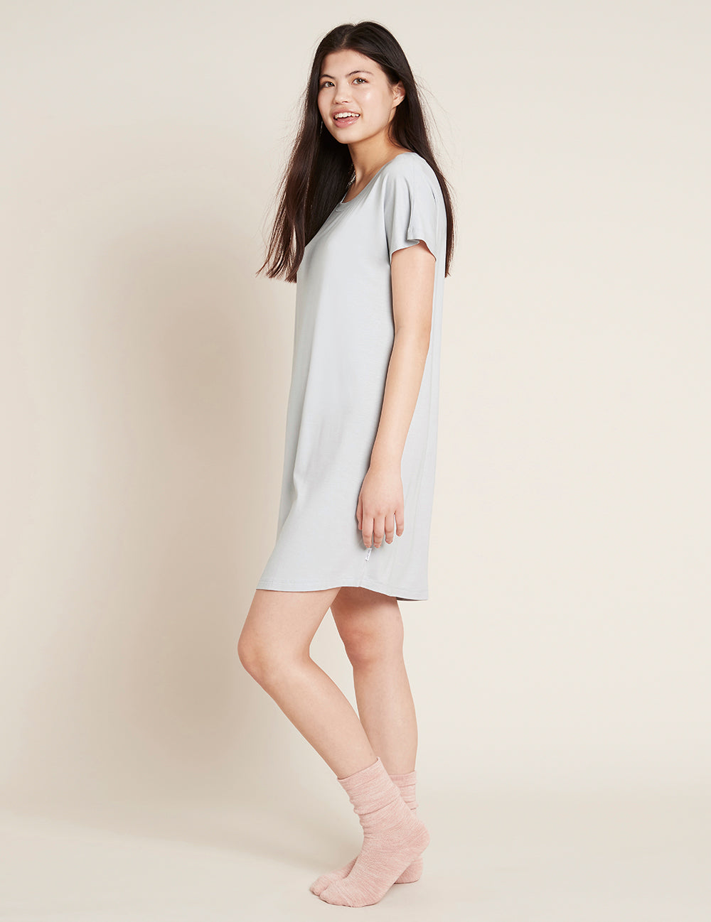 Dámská světle šedá noční košile Boody Goodnight Nightdress