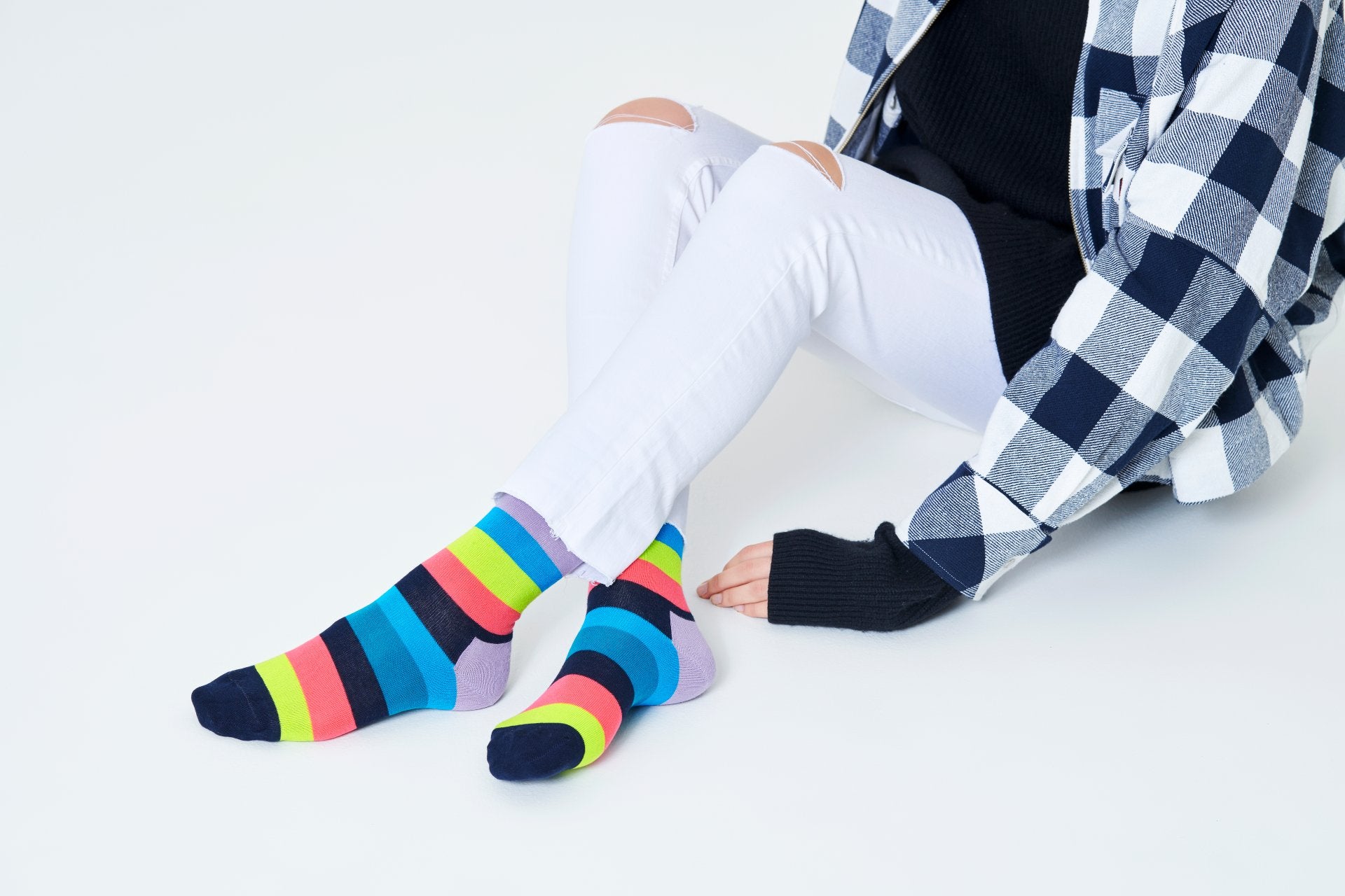 Barevné ponožky Happy Socks s pruhy, vzor Stripe