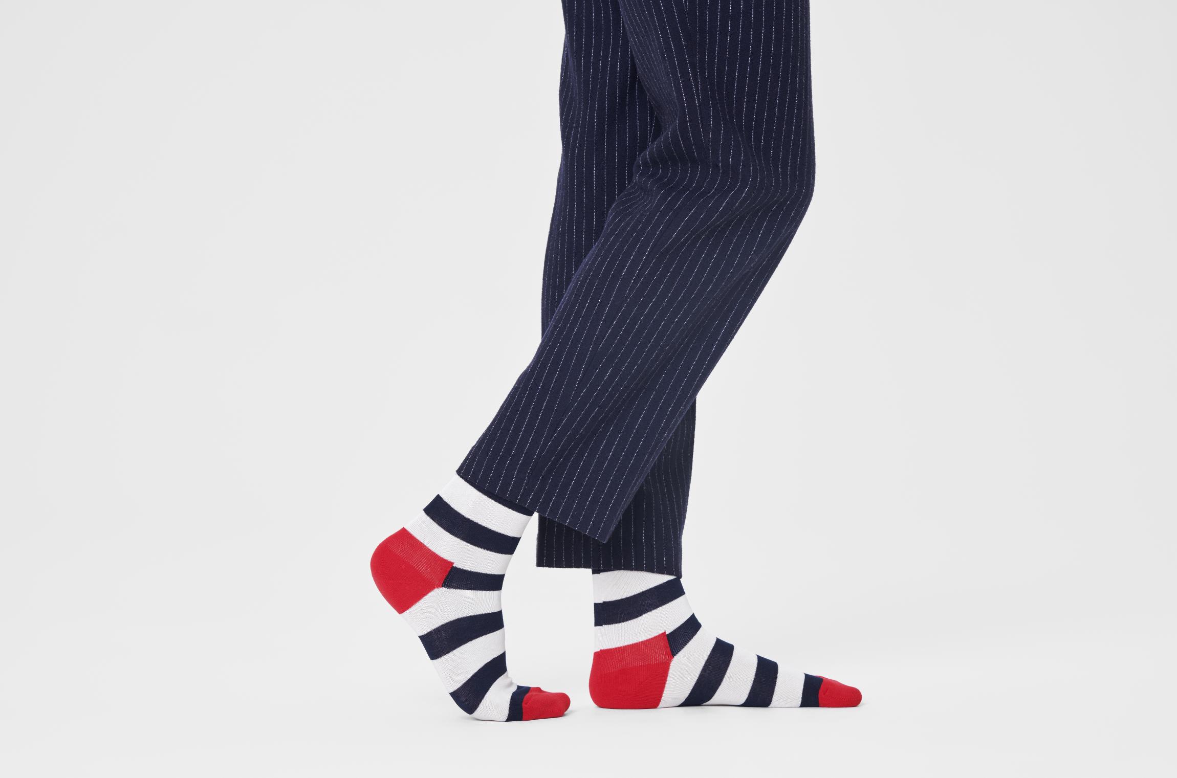 Barevné ponožky Happy Socks s pruhy, vzor Stripe