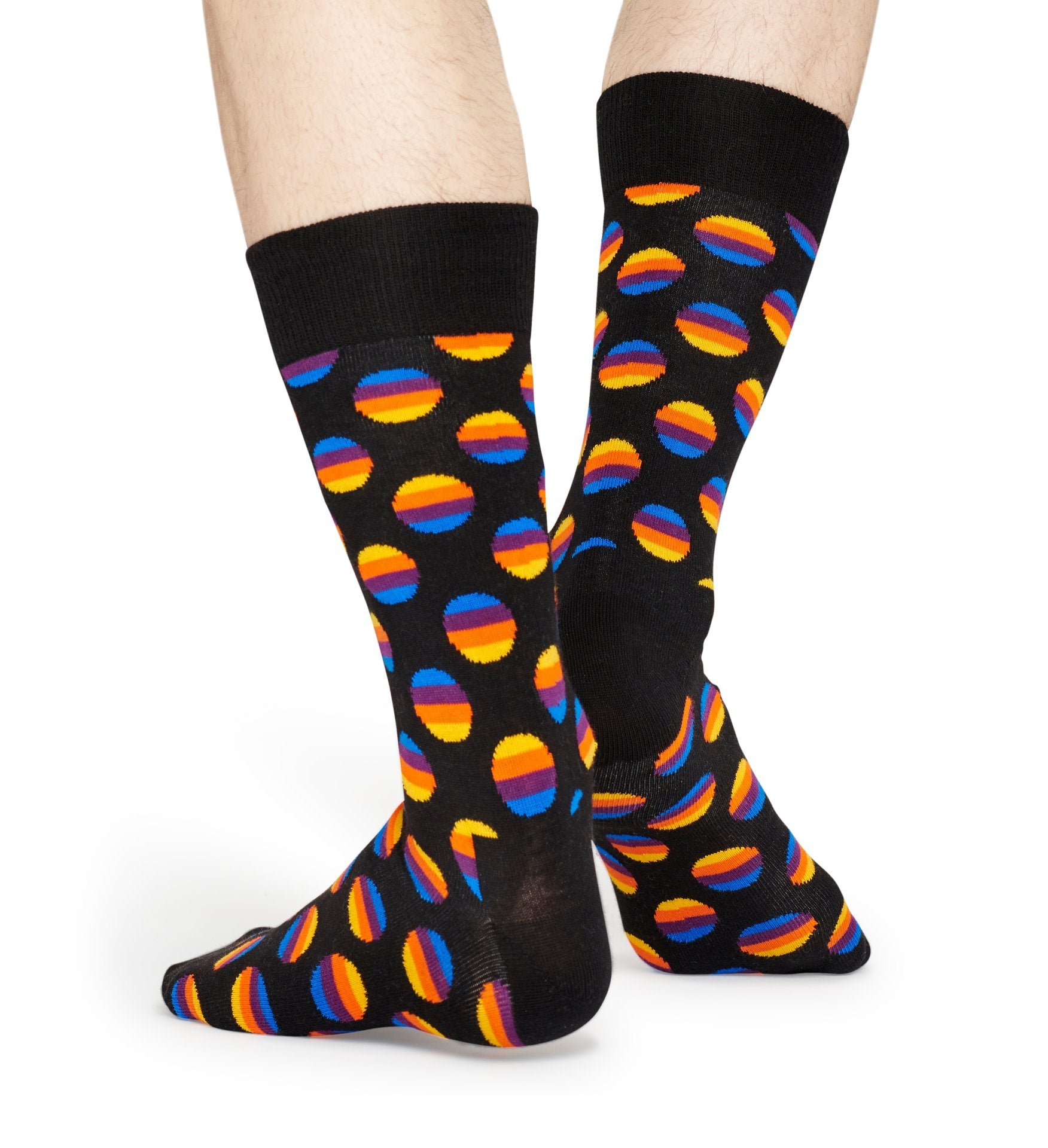 Černé ponožky Happy Socks, vzor Sunrise Dot