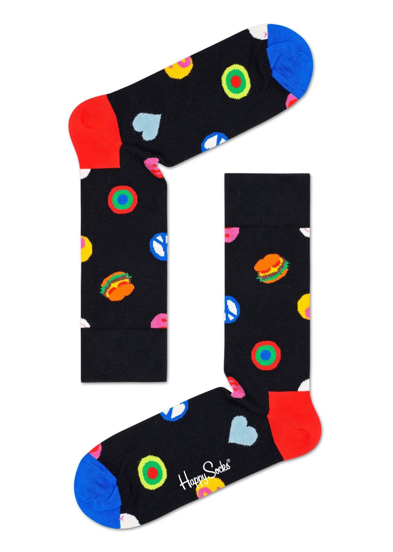 Černé ponožky Happy Socks s obrázky, vzor Symbol Dot