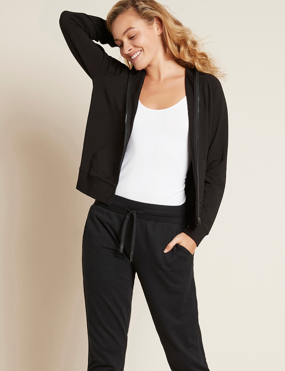 Dámská černá mikina Boody Weekend Zip-Up Hoodie
