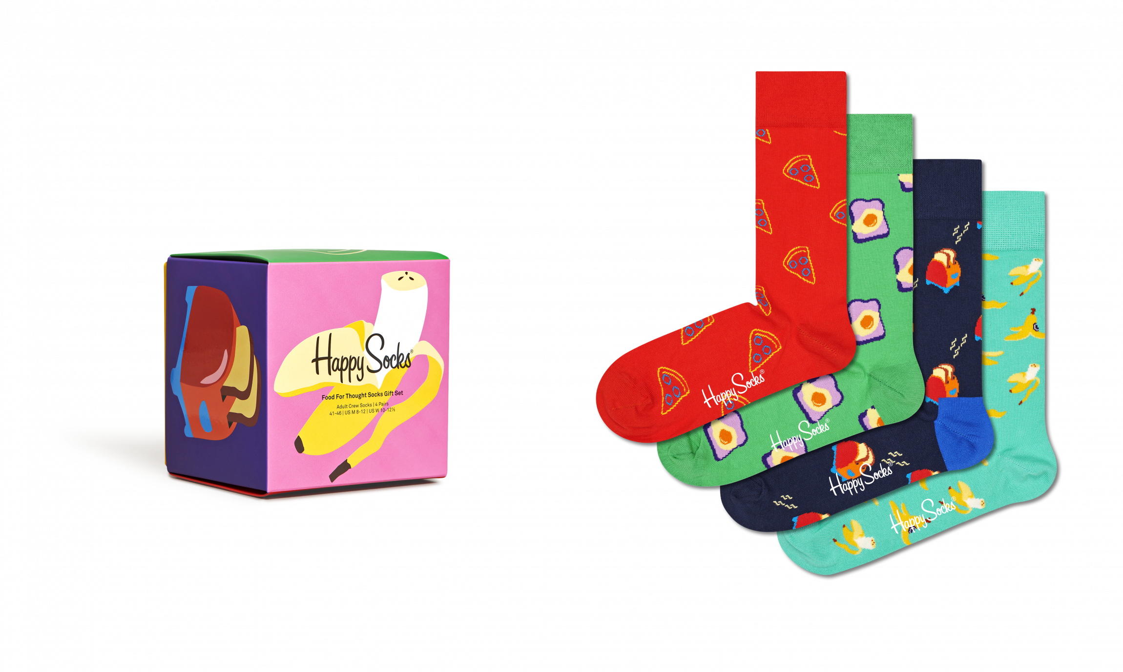 Dárkový box ponožek Happy Socks Food For Thought - 4 páry