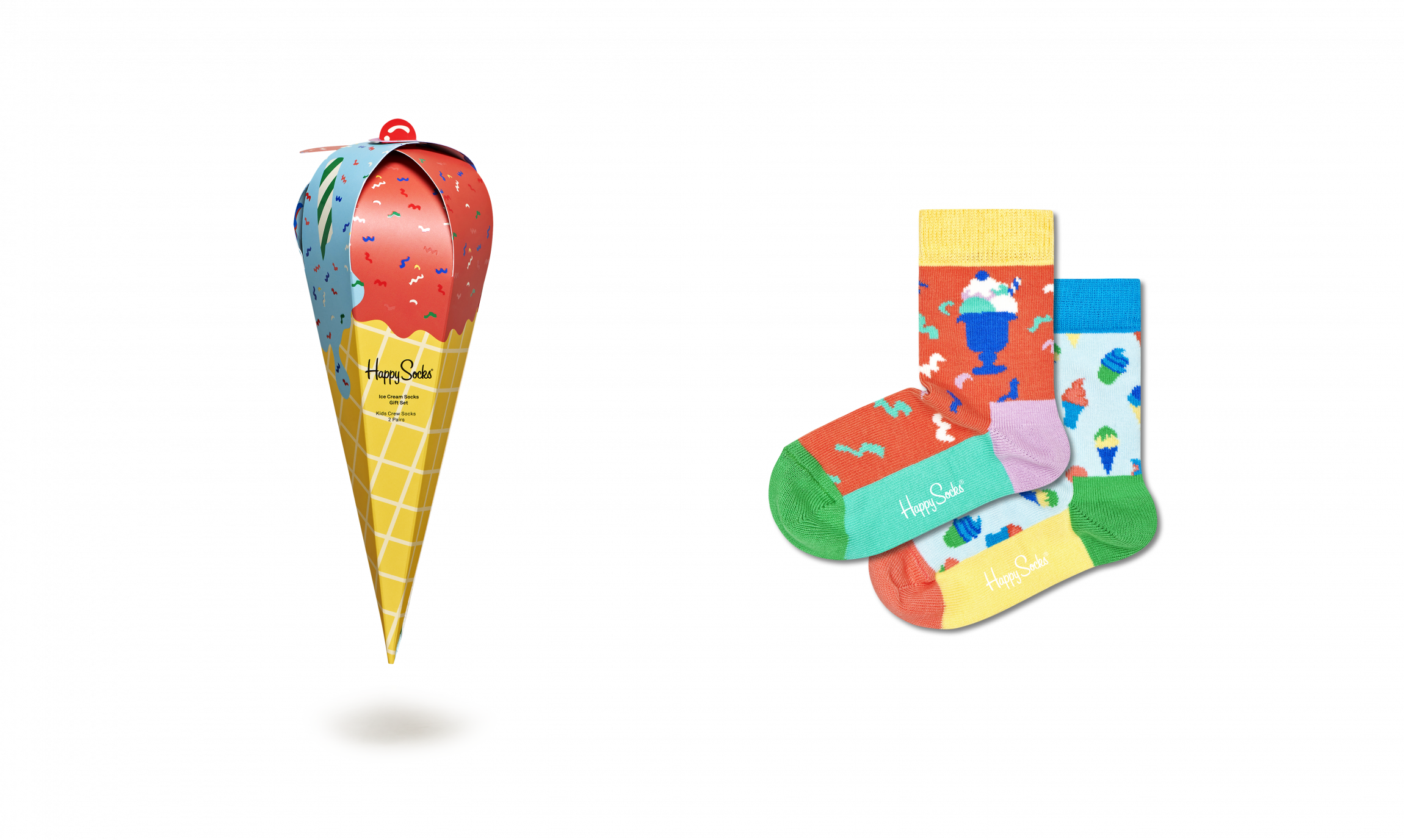 Dětský dárkový box ponožek Happy Socks Ice Cream - 2 páry
