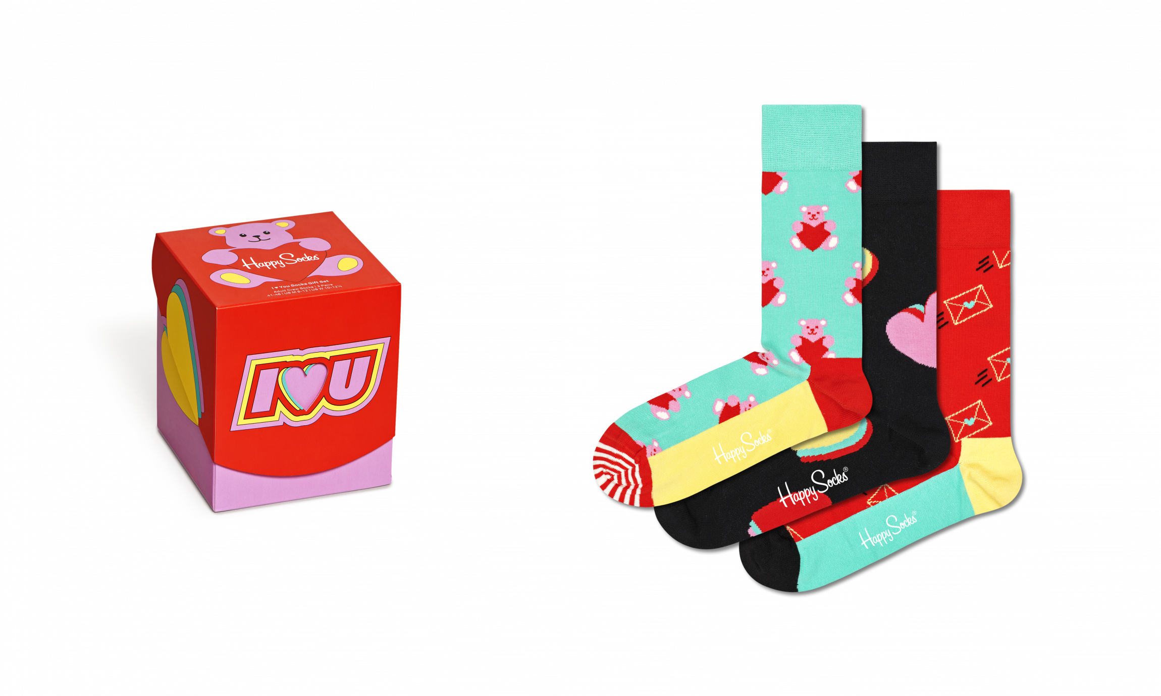 Dárkový box ponožek Happy Socks I Love You - 3 páry