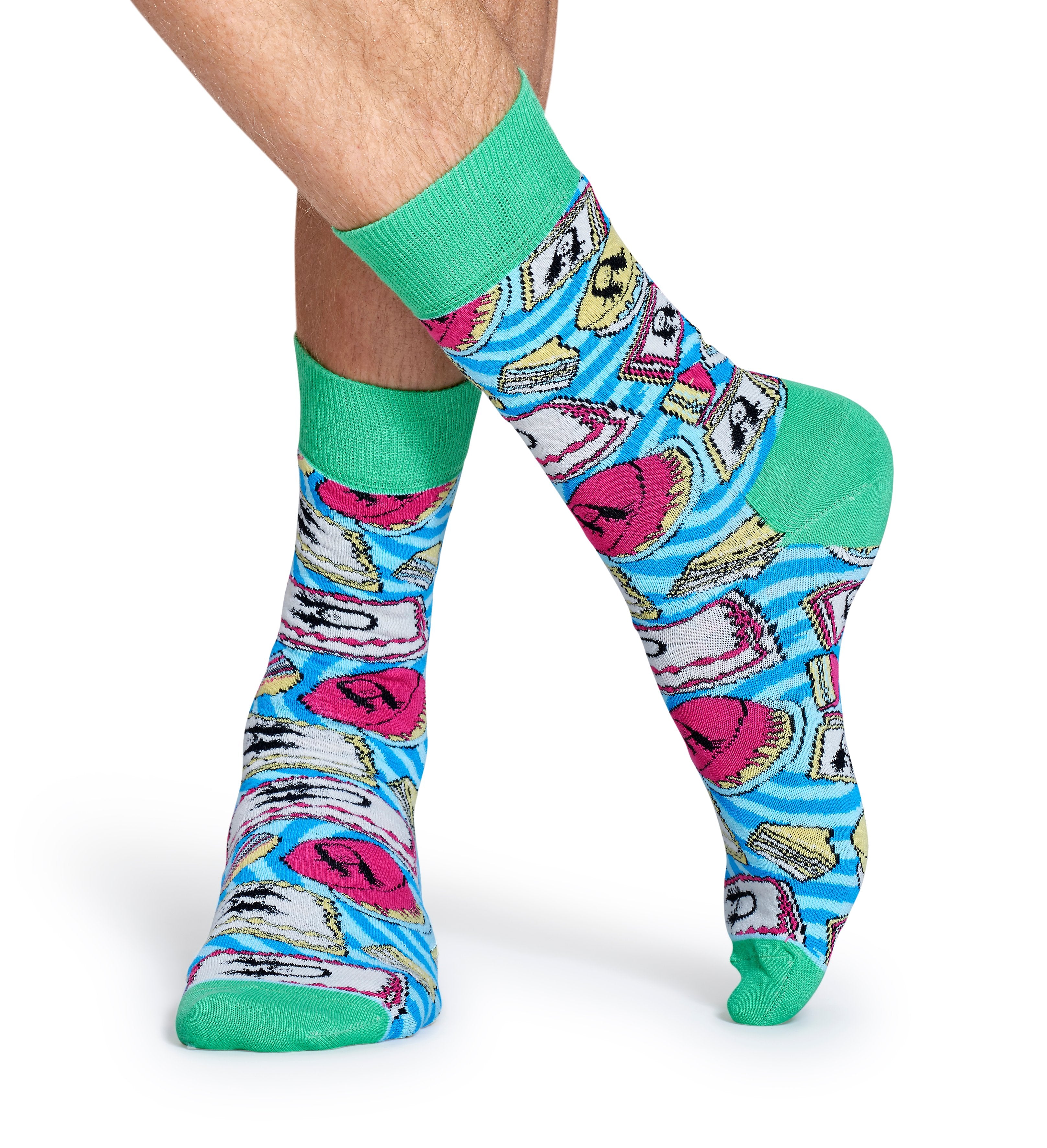 Barevné ponožky Happy Socks se vzorem Cake X Steve Aoki