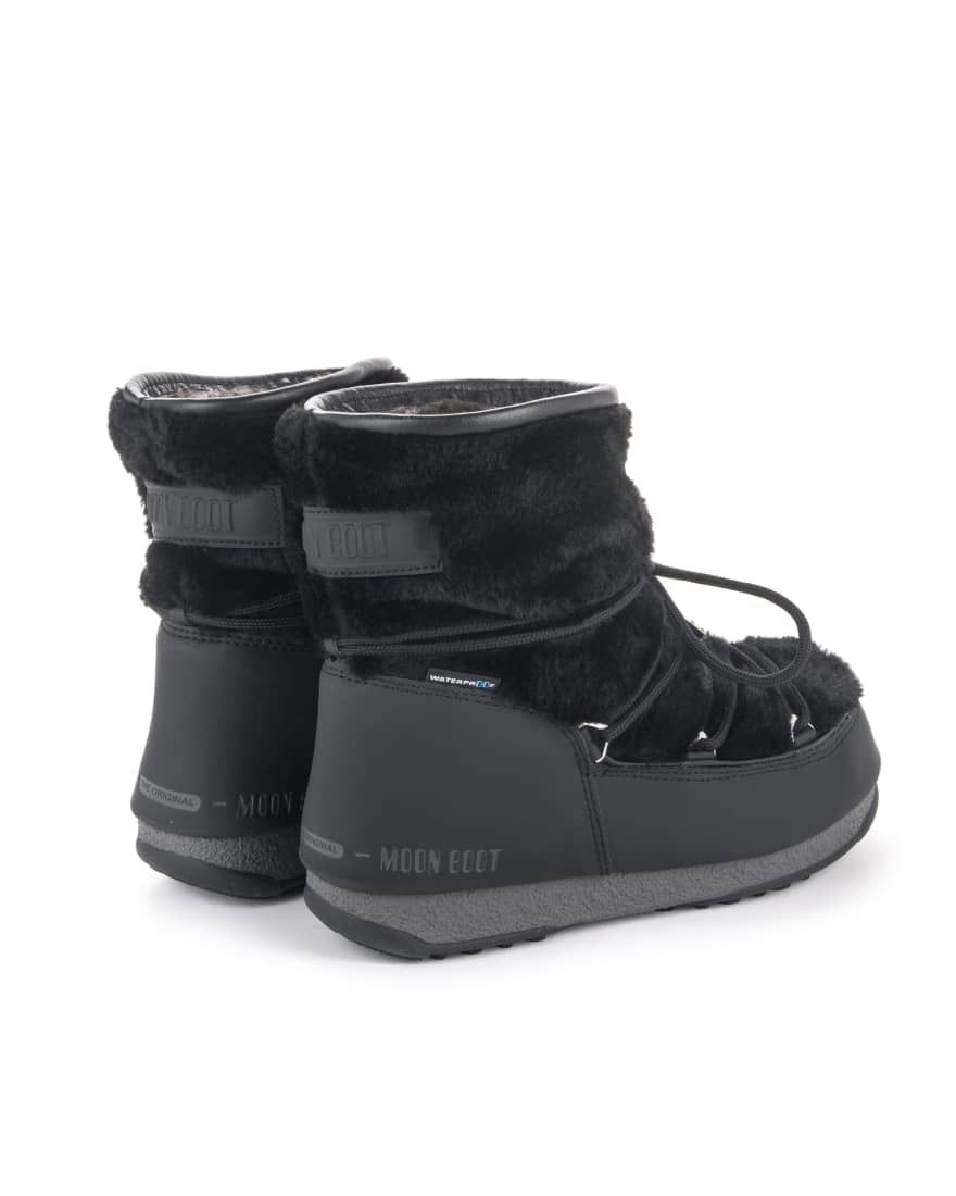 Dámské černé sněhule Moon Boot Monaco Low Fur WP 2