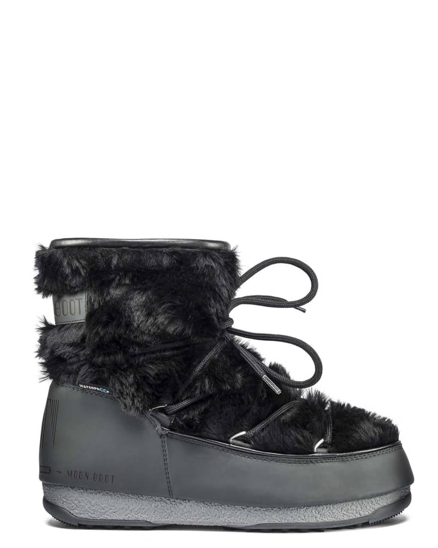 Dámské černé sněhule Moon Boot Monaco Low Fur WP 2