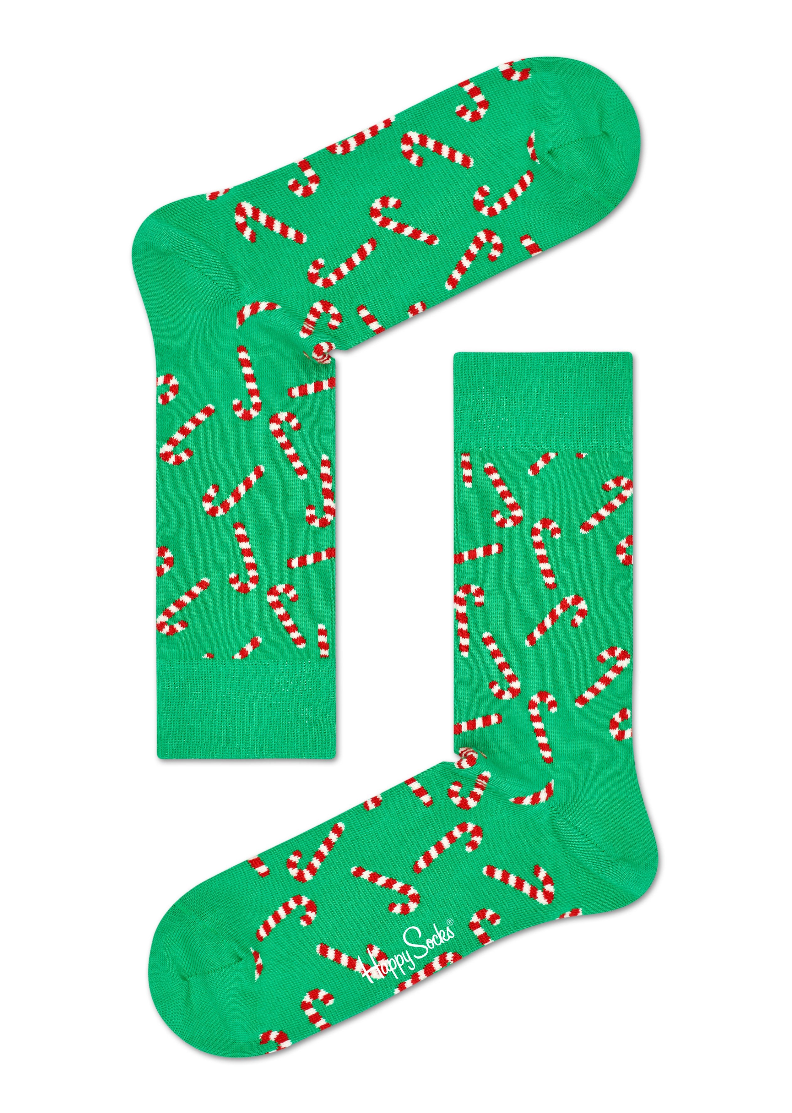 Zelené ponožky Happy Socks s barevnými cukrovinkami, vzor Candy