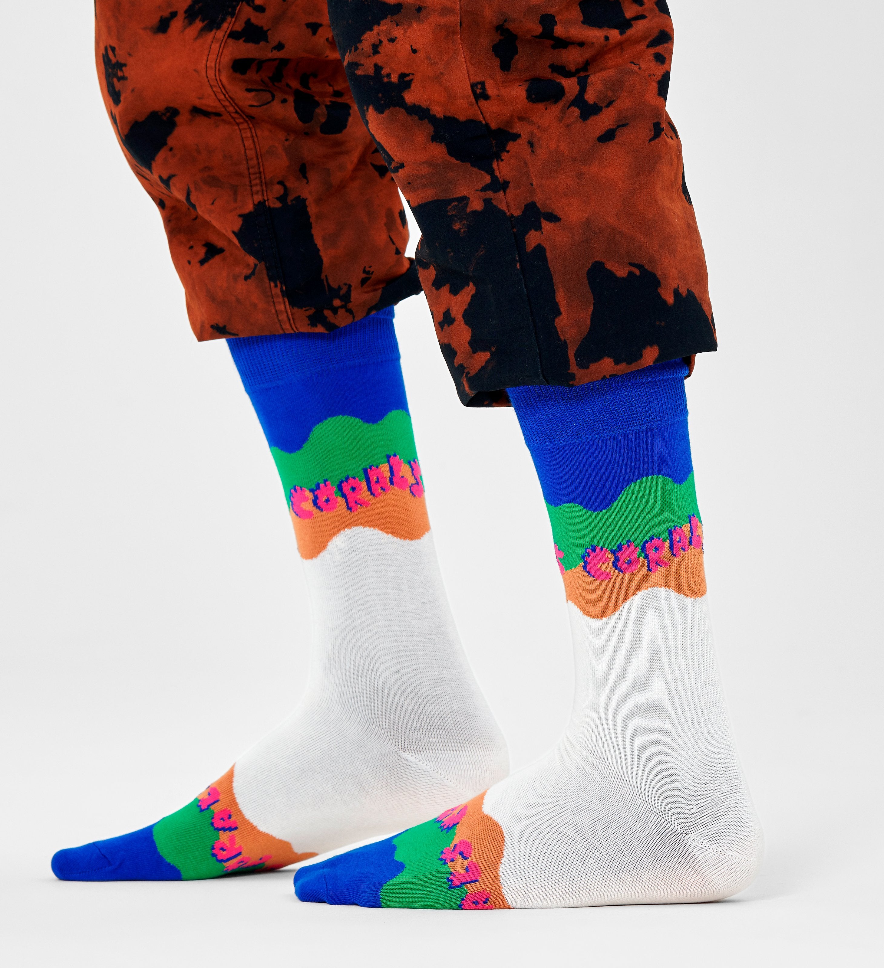 Barevné ponožky Happy Socks x WWF, vzor Coral Reef Rescue
