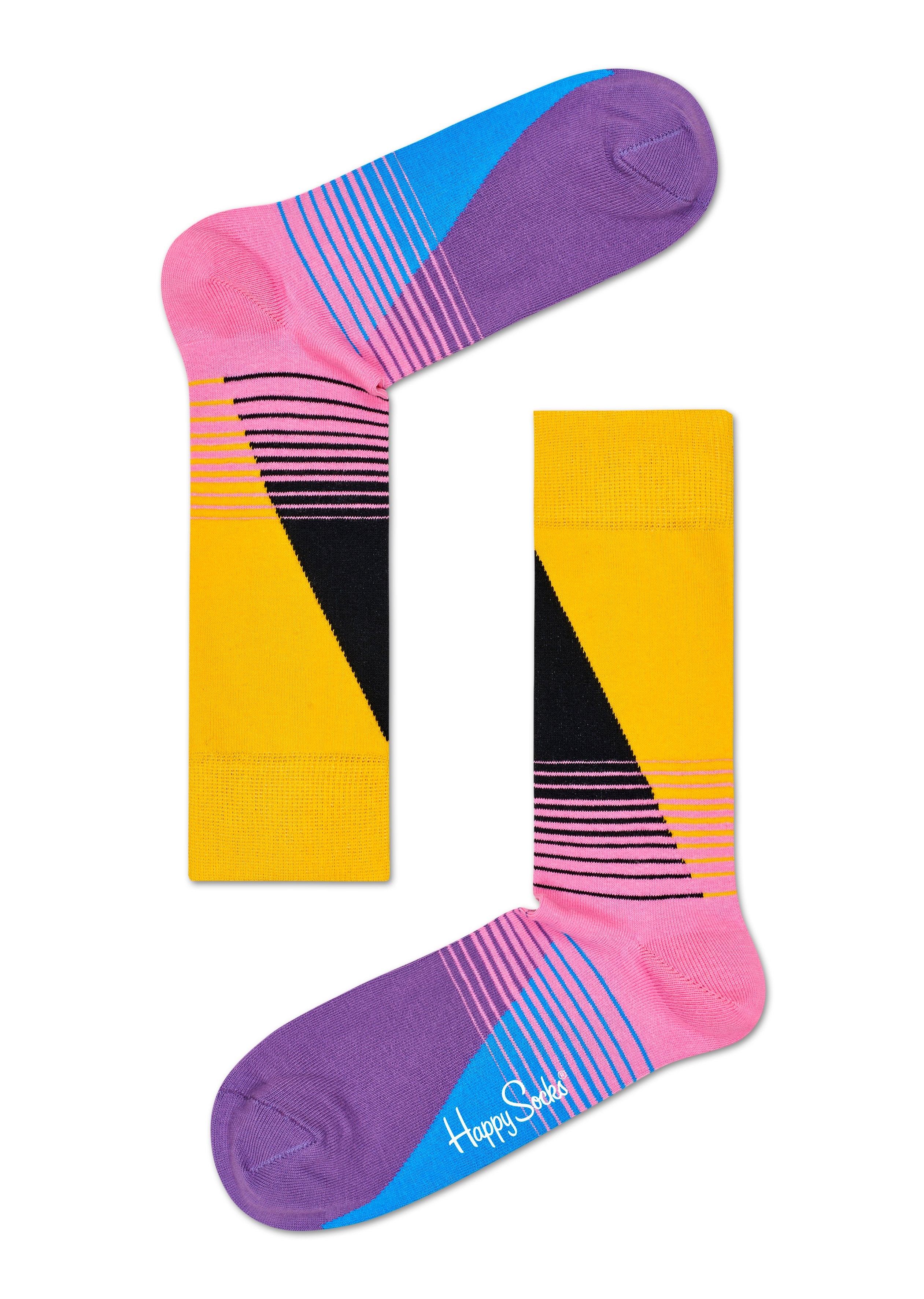 Barevné (žluté) ponožky Happy Socks se vzorem Eighties