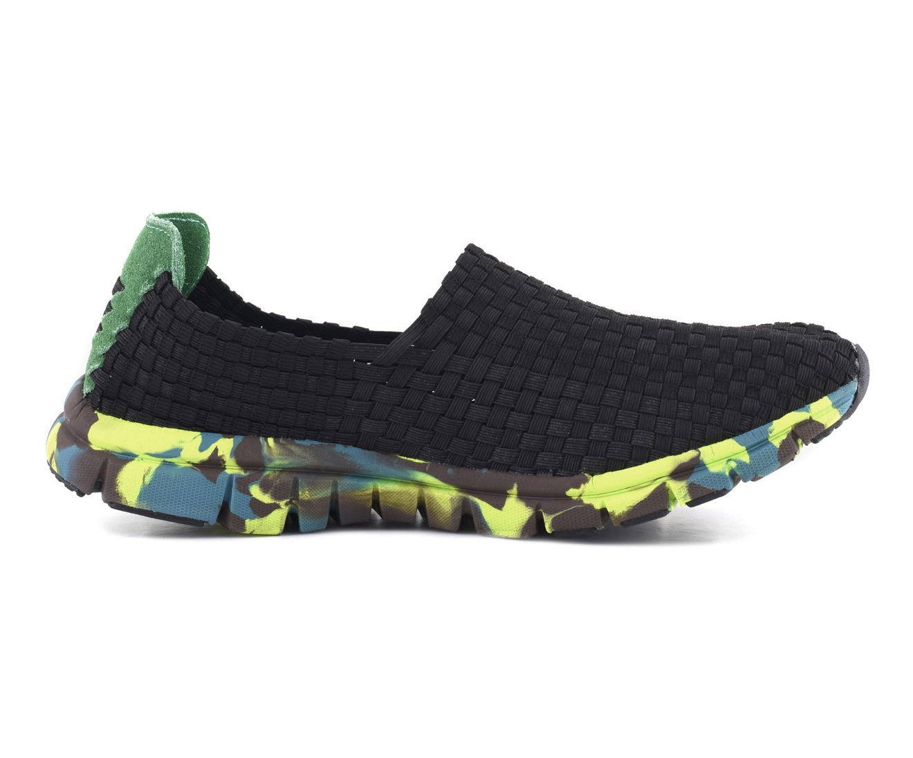 Running Sneaker In Colored Woven Elastics