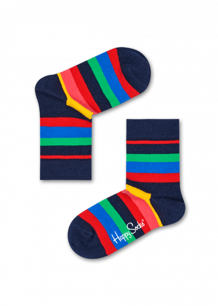 Dětské barevné ponožky Happy Socks s pruhy, vzor Stripe