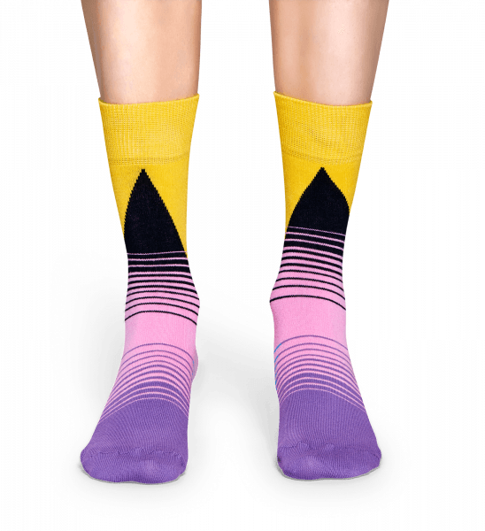 Barevné (žluté) ponožky Happy Socks se vzorem Eighties