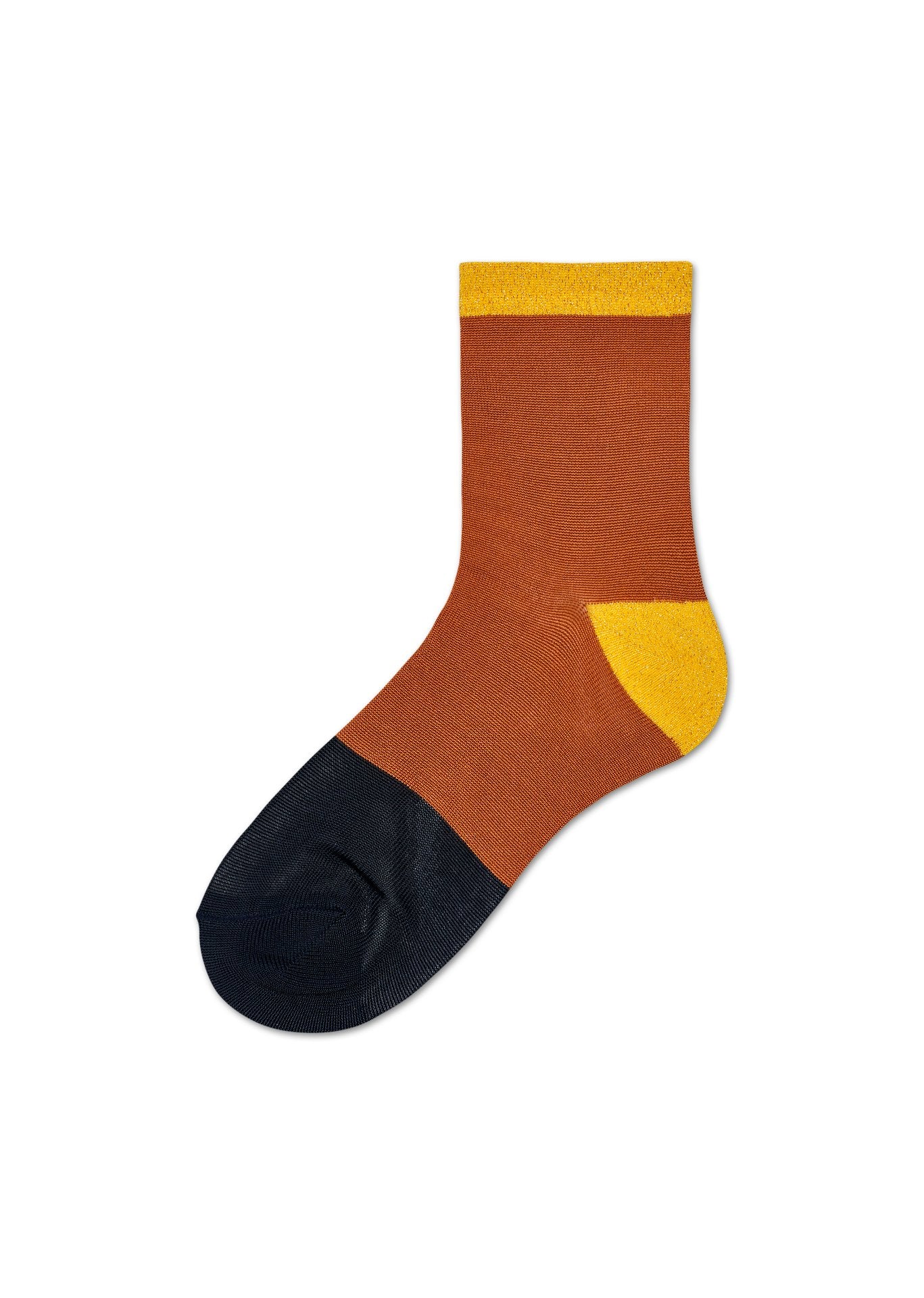 Dámské oranžovo-černé ponožky Happy Socks Liza // kolekce Hysteria
