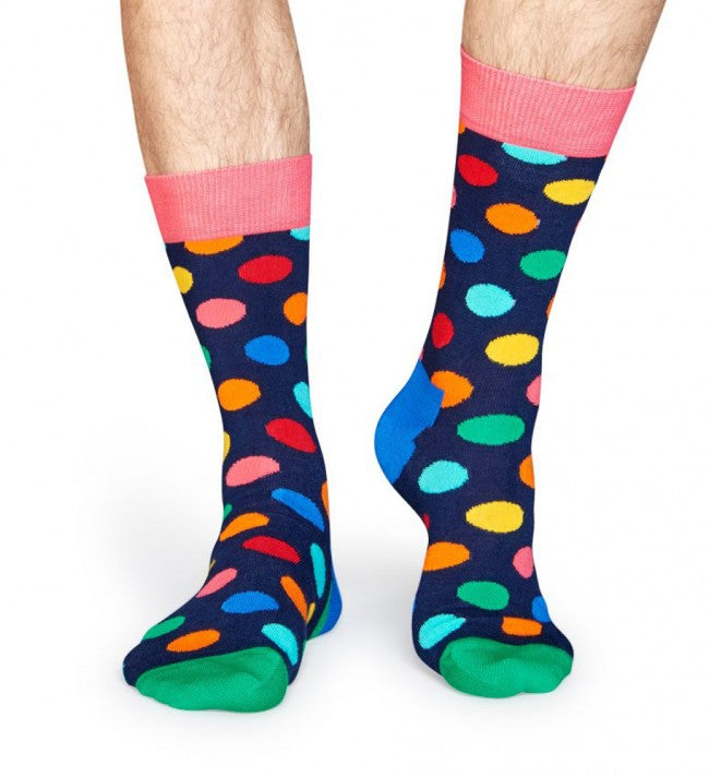 Dárkový box ponožek a boxerek Happy Socks Combo Big Dot Blue - 2 páry